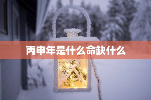 丙申年是什么命缺什么