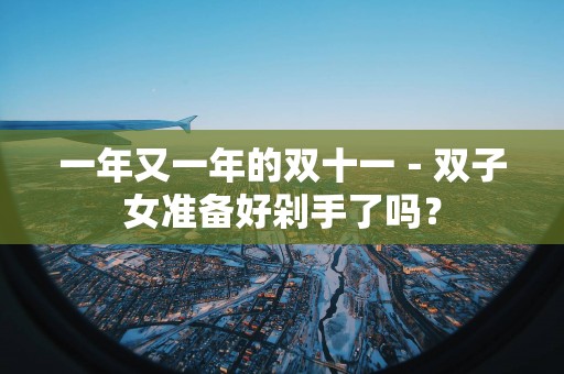 一年又一年的双十一－双子女准备好剁手了吗？