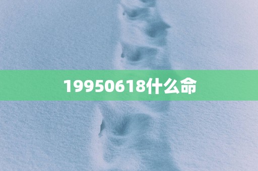 19950618什么命