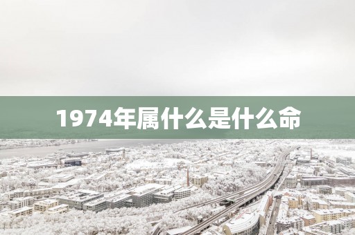 1974年属什么是什么命