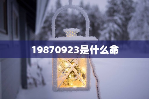 19870923是什么命