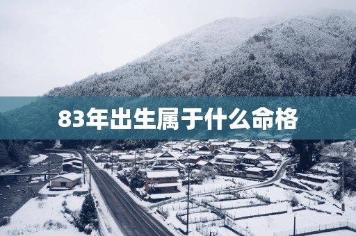 83年出生属于什么命格