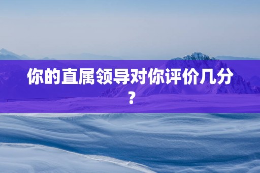 你的直属领导对你评价几分？
