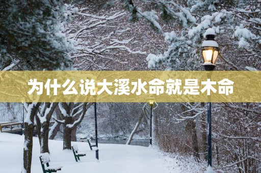 为什么说大溪水命就是木命