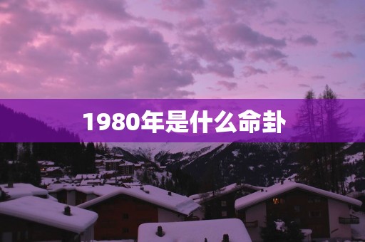 1980年是什么命卦