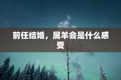 前任结婚，属羊会是什么感受