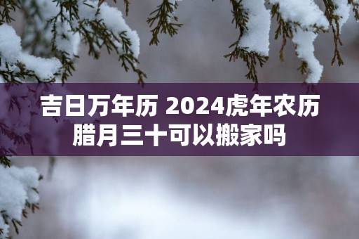 吉日万年历 2025蛇年农历腊月三十可以搬家吗