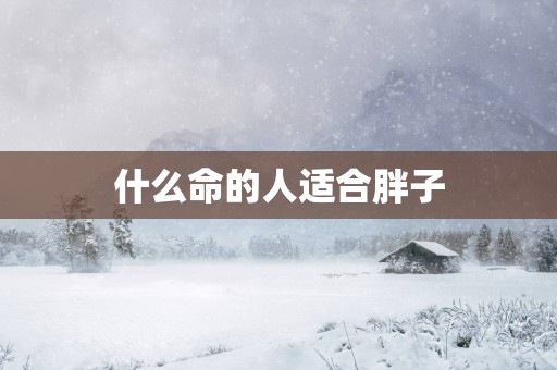 什么命的人适合胖子