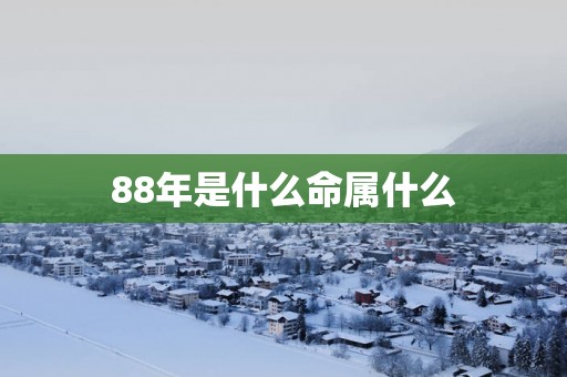 88年是什么命属什么