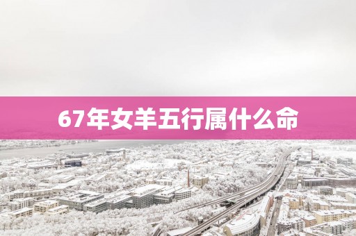 67年女羊五行属什么命