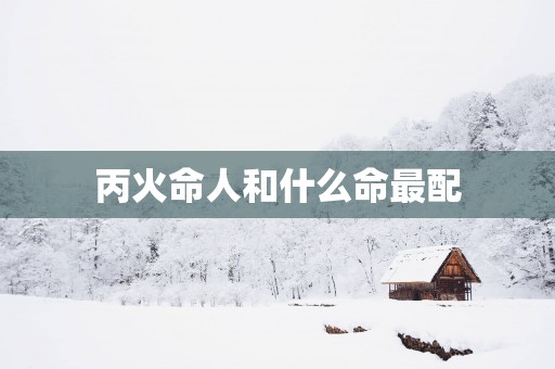丙火命人和什么命最配