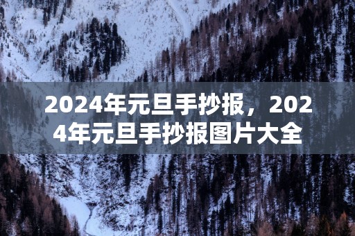 2024年元旦手抄报，2024年元旦手抄报图片大全