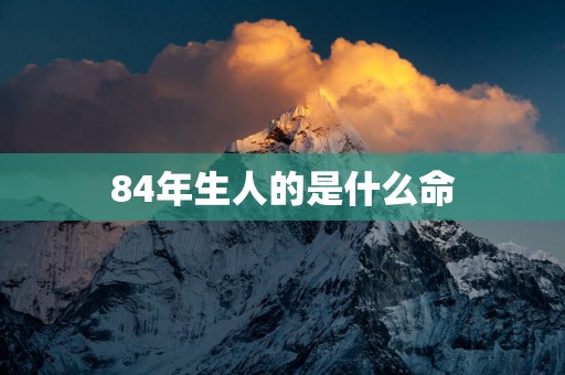 84年生人的是什么命
