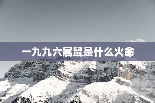 一九九六属鼠是什么火命