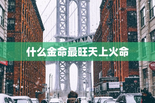 什么金命最旺天上火命