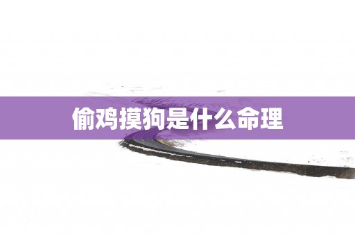 偷鸡摸狗是什么命理