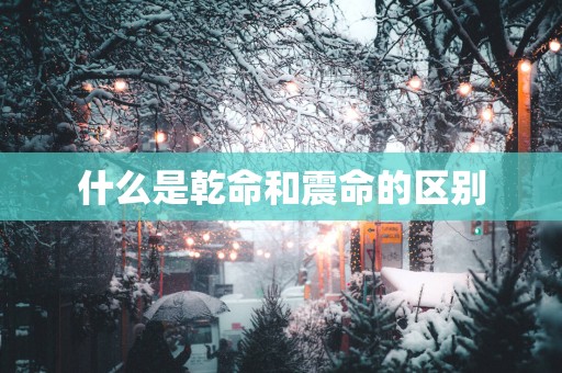 什么是乾命和震命的区别