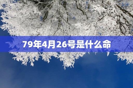 79年4月26号是什么命