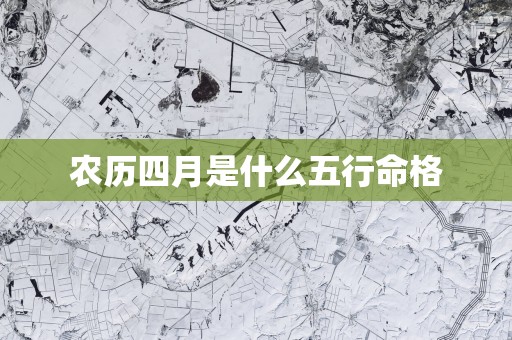 农历四月是什么五行命格
