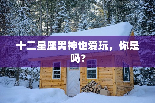 十二星座男神也爱玩，你是吗？