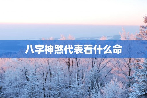 八字神煞代表着什么命