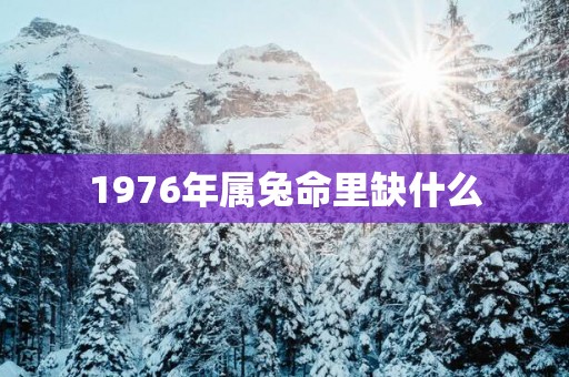 1976年属兔命里缺什么