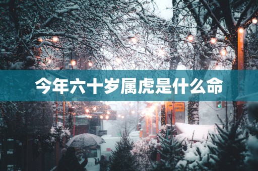 今年六十岁属虎是什么命