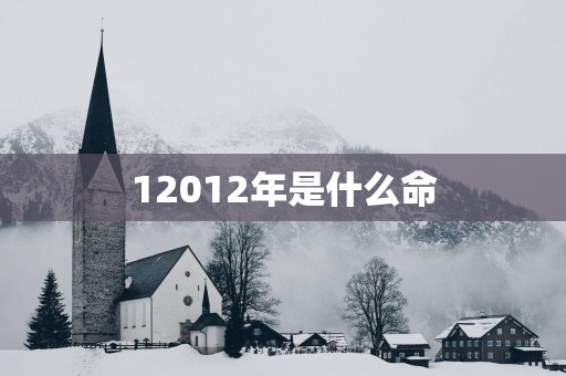12012年是什么命