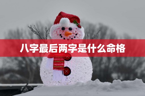 八字最后两字是什么命格