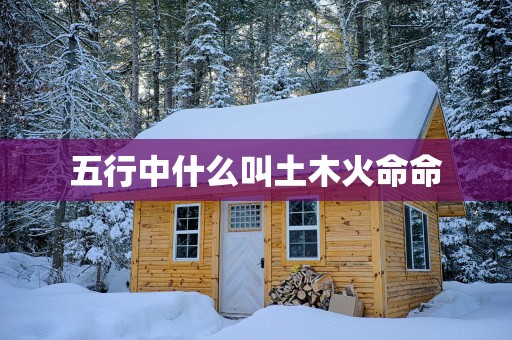 五行中什么叫土木火命命