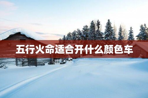 五行火命适合开什么颜色车