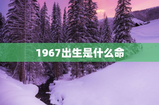 1967出生是什么命