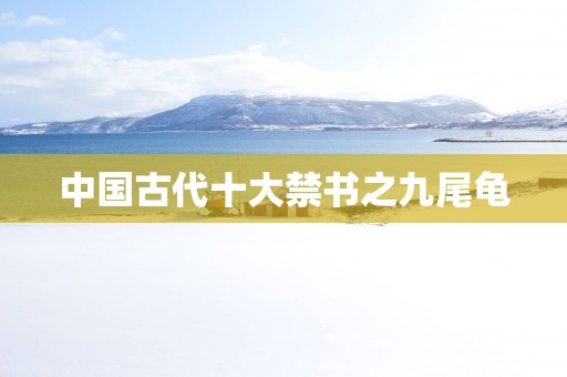 中国古代十大禁书之九尾龟