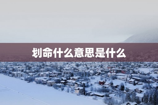 划命什么意思是什么