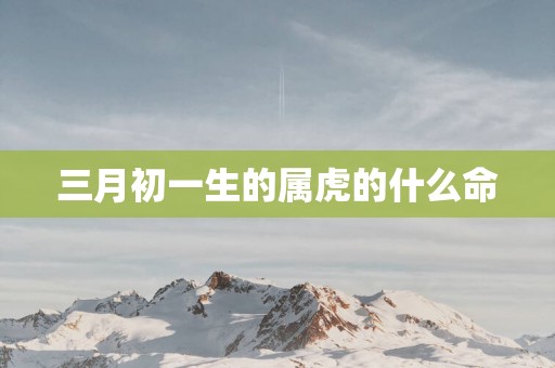 三月初一生的属虎的什么命