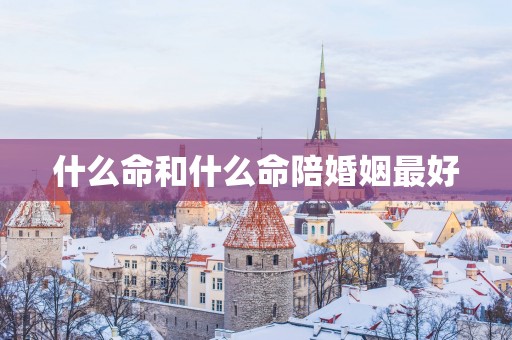 什么命和什么命陪婚姻最好