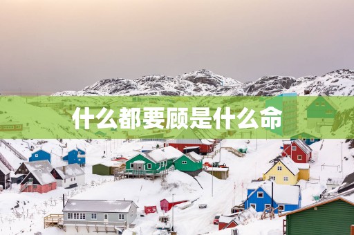 什么都要顾是什么命