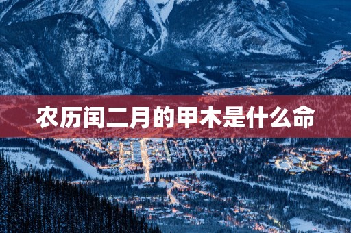 农历闰二月的甲木是什么命