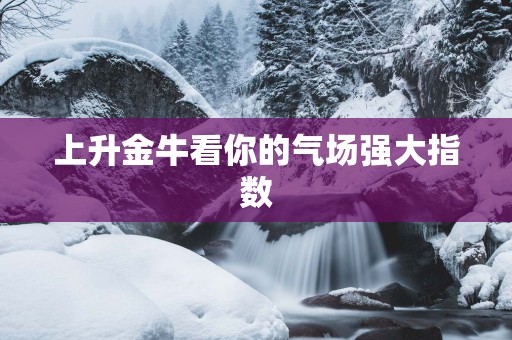 上升金牛看你的气场强大指数