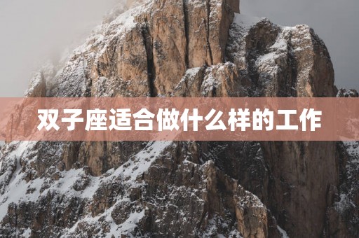 双子座适合做什么样的工作