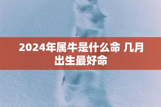 2025年属牛是什么命 几月出生最好命