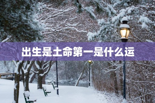 出生是土命第一是什么运