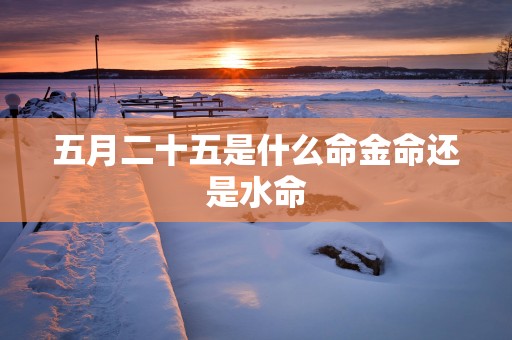 五月二十五是什么命金命还是水命