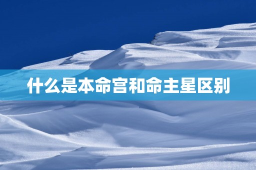 什么是本命宫和命主星区别