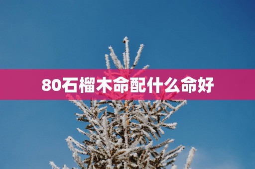 80石榴木命配什么命好