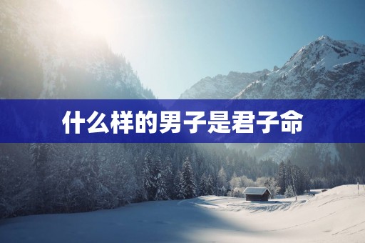 什么样的男子是君子命