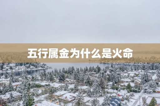 五行属金为什么是火命