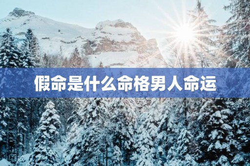 假命是什么命格男人命运