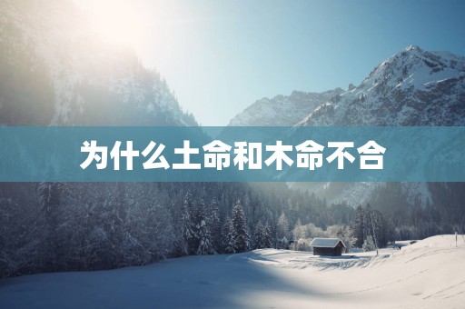 为什么土命和木命不合