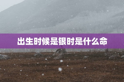 出生时候是银时是什么命